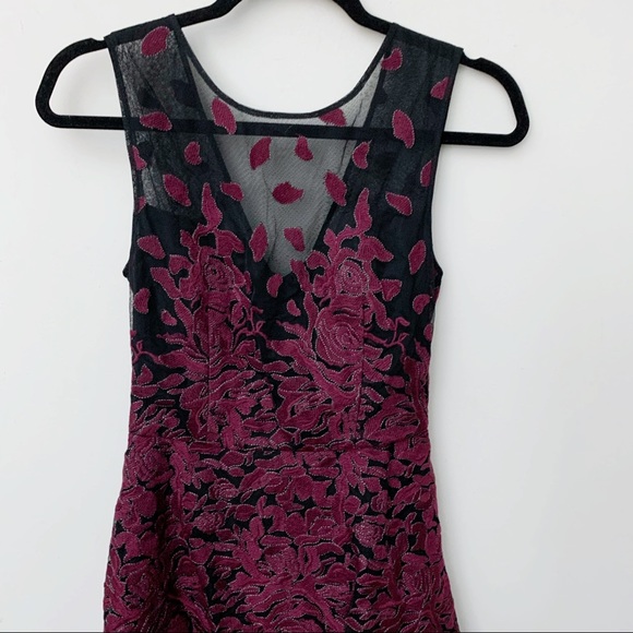 BCBGMAXAZRIA Floral Embroidered A-line Dress - Picture 3 of 5